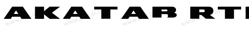 Akatab RTL Bold字体转换